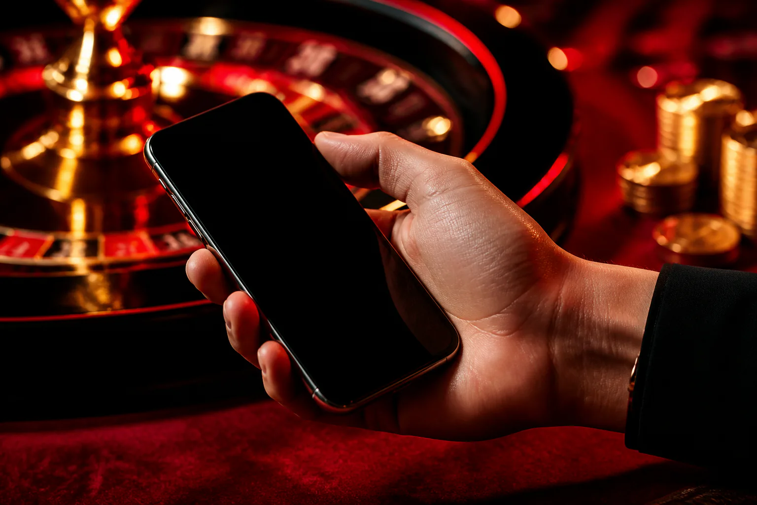 Pinco mobil tətbiqinin ekranı açıq smartfon